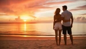Couple romantique dans une love room avec jacuzzi pour un week-end en amoureux